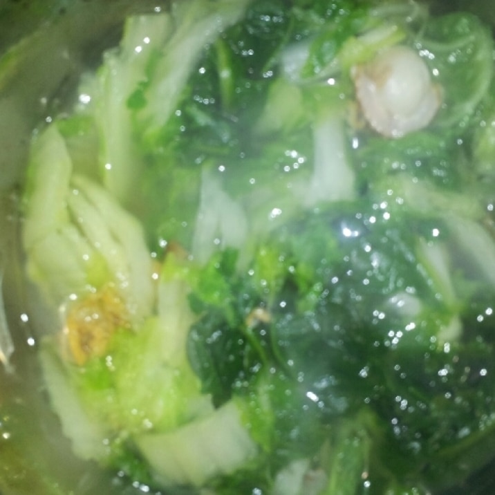 白菜とホタテの中華スープ